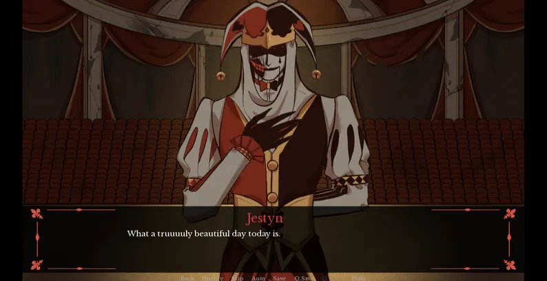 Distinct puppet theater setting